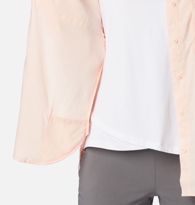 Women's Silver Ridge Utility Long Sleeve Shirt, Color: Peach Blossom, image 5