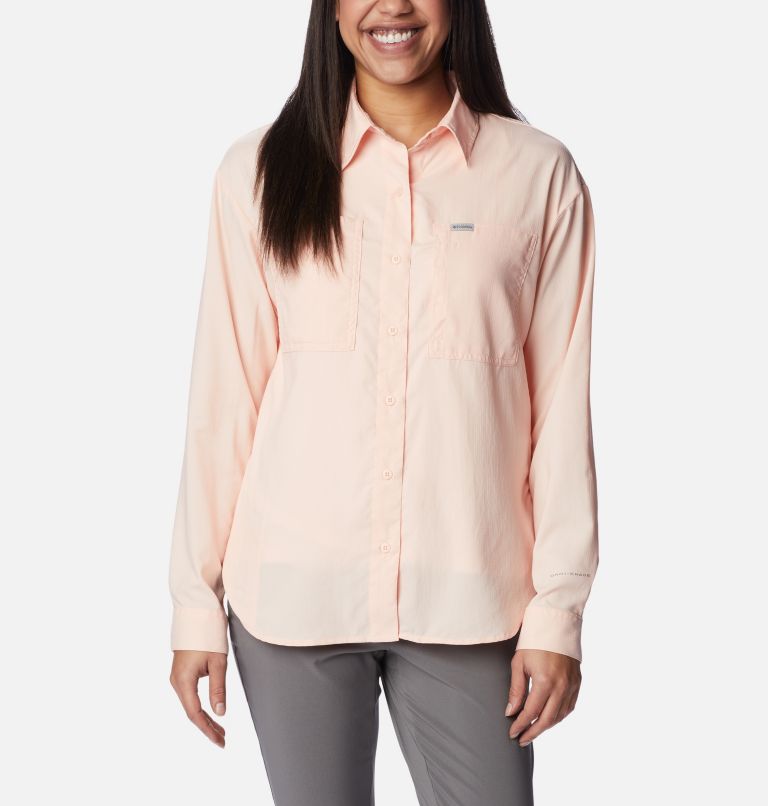 Thumbnail: Women's Silver Ridge Utility Long Sleeve Shirt, Color: Peach Blossom, image 1