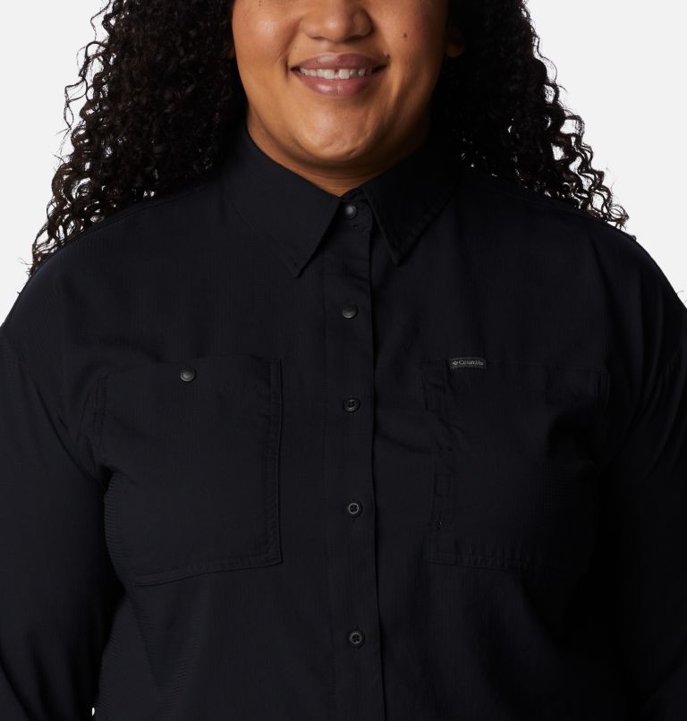 Women's Silver Ridge Utility Long Sleeve Shirt - Plus Size, Color: Black, image 4
