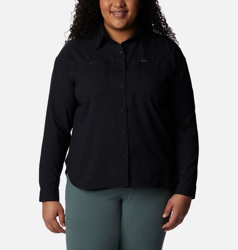 Women's Silver Ridge Utility Long Sleeve Shirt - Plus Size, Color: Black, image 1