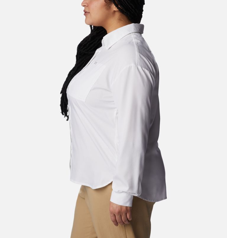 Thumbnail: Women's Silver Ridge Utility Long Sleeve Shirt - Plus Size, Color: White, image 3