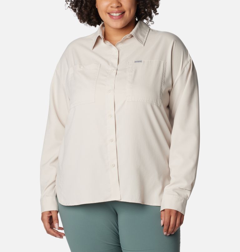 Women's Silver Ridge Utility Long Sleeve Shirt - Plus Size, Color: Dark Stone, image 1