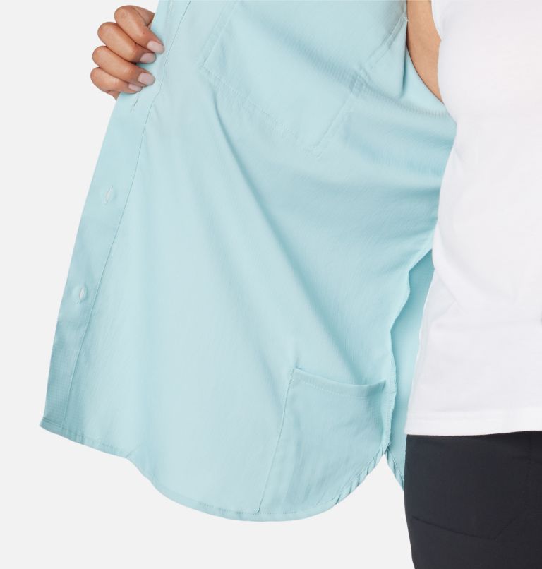 Women's Silver Ridge Utility Long Sleeve Shirt - Plus Size, Color: Aqua Haze, image 6