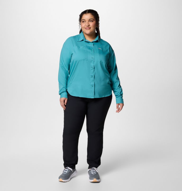 Women's Silver Ridge Utility Long Sleeve Shirt - Plus Size, Color: Teal, image 6