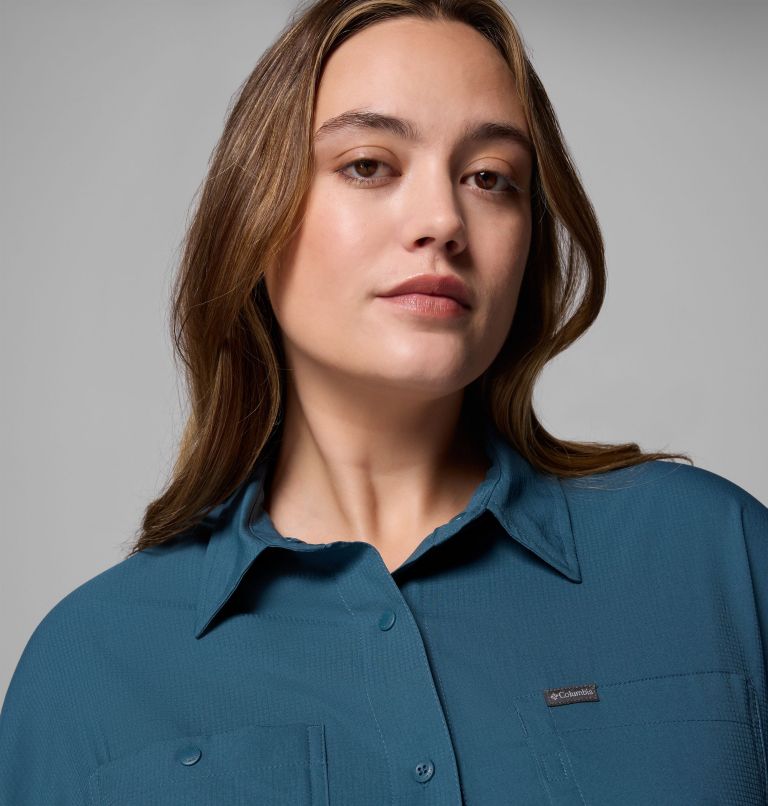 Women's Silver Ridge Utility Long Sleeve Shirt - Plus Size, Color: Everblue, image 5