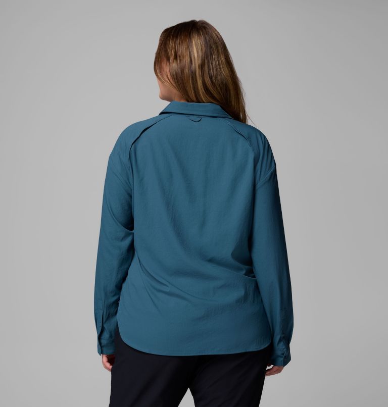 Women's Silver Ridge Utility Long Sleeve Shirt - Plus Size, Color: Everblue, image 3