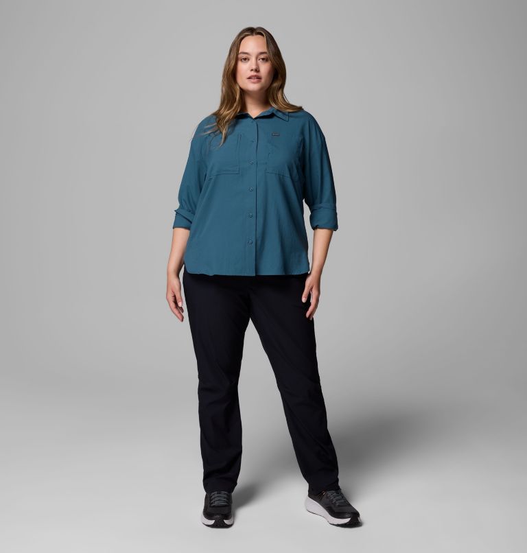 Women's Silver Ridge Utility Long Sleeve Shirt - Plus Size, Color: Everblue, image 2