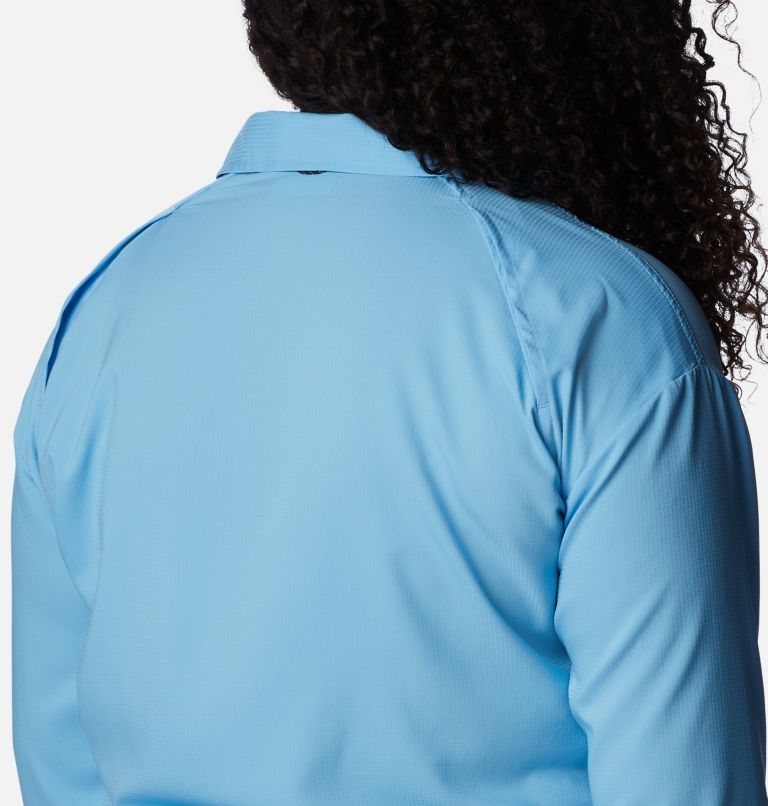 Thumbnail: Women's Silver Ridge Utility Long Sleeve Shirt - Plus Size, Color: Vista Blue, image 5