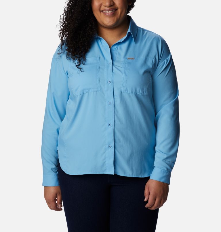 Women's Silver Ridge Utility Long Sleeve Shirt - Plus Size, Color: Vista Blue, image 1