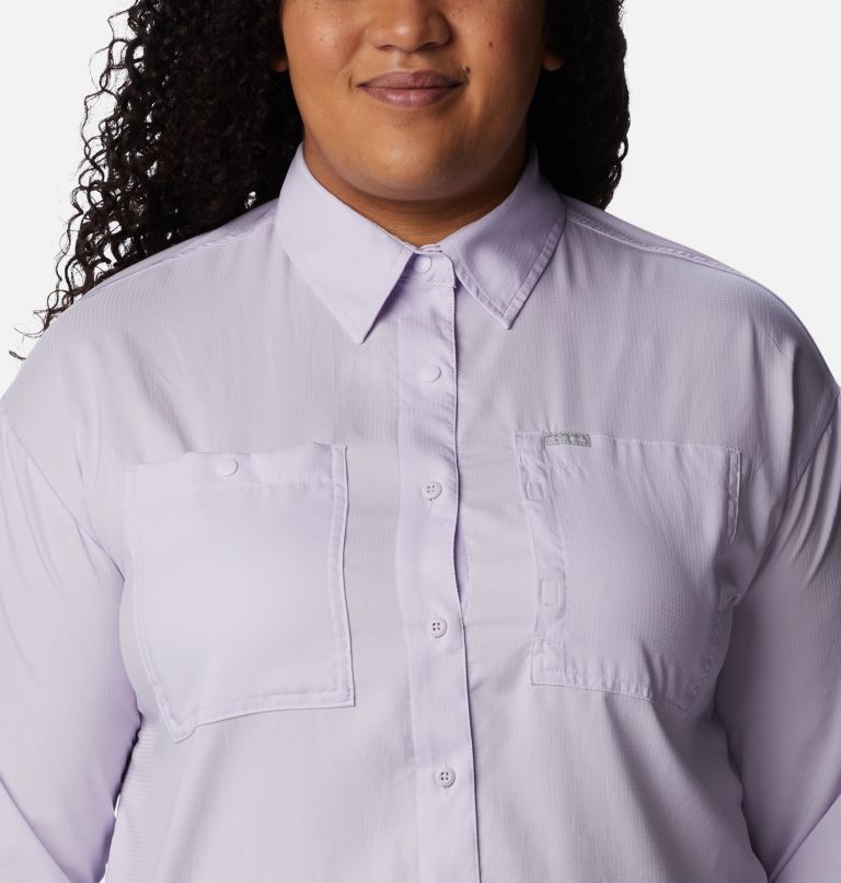 Women's Silver Ridge Utility Long Sleeve Shirt - Plus Size, Color: Purple Tint, image 4