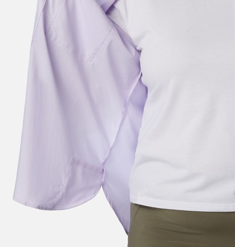 Thumbnail: Women's Silver Ridge Utility Long Sleeve Shirt - Plus Size, Color: Purple Tint, image 6