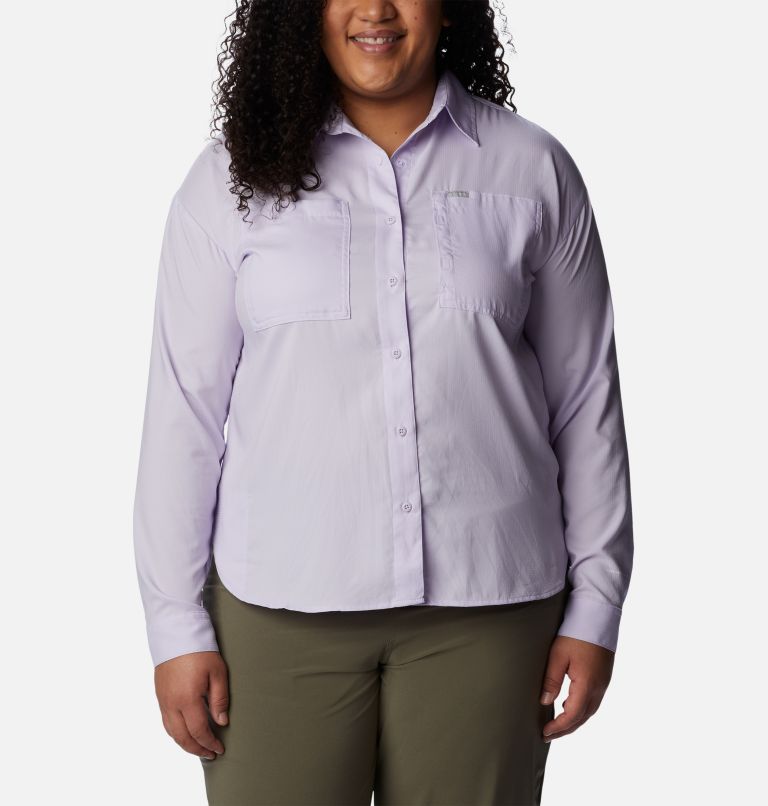 Women's Silver Ridge Utility Long Sleeve Shirt - Plus Size, Color: Purple Tint, image 1