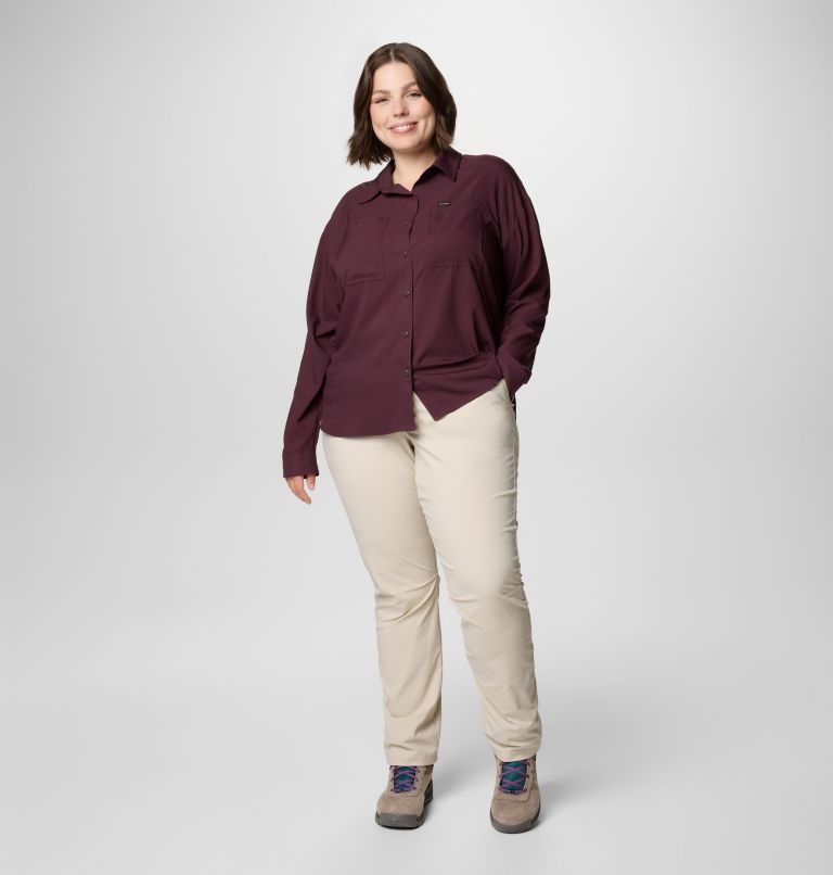 Women's Silver Ridge Utility Long Sleeve Shirt - Plus Size, Color: Moonvista, image 3