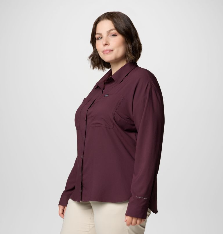 Women's Silver Ridge Utility Long Sleeve Shirt - Plus Size, Color: Moonvista, image 4