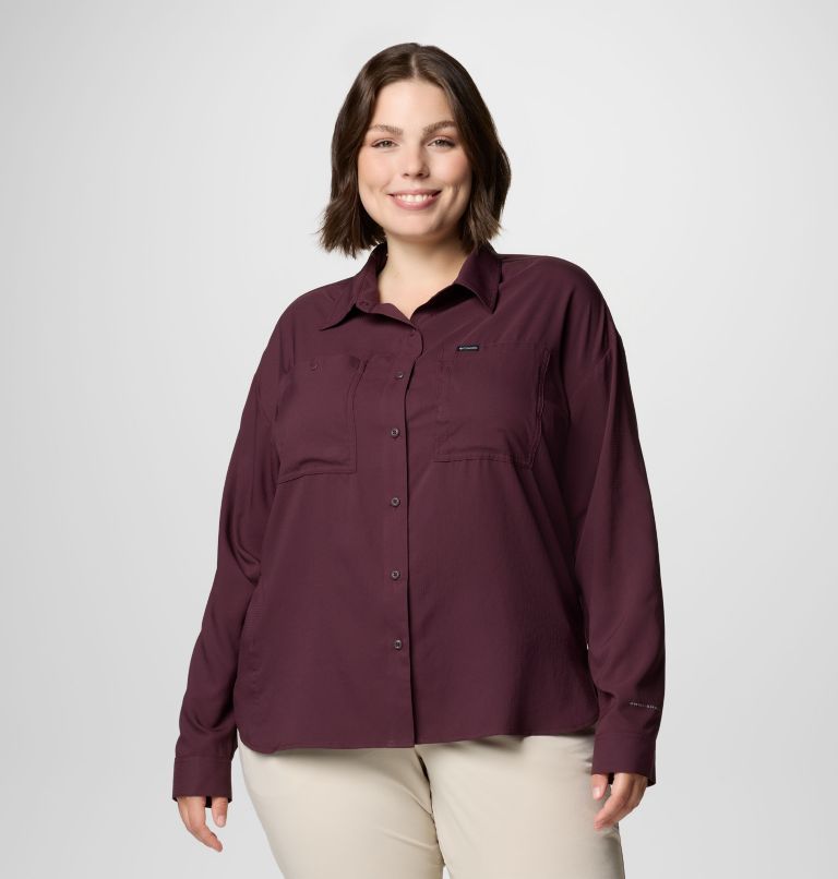 Women's Silver Ridge Utility Long Sleeve Shirt - Plus Size, Color: Moonvista, image 1