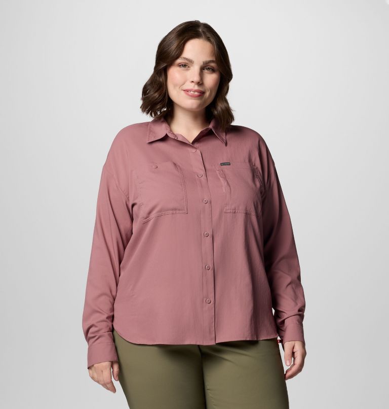 Women's Silver Ridge Utility Long Sleeve Shirt - Plus Size, Color: Fig, image 1
