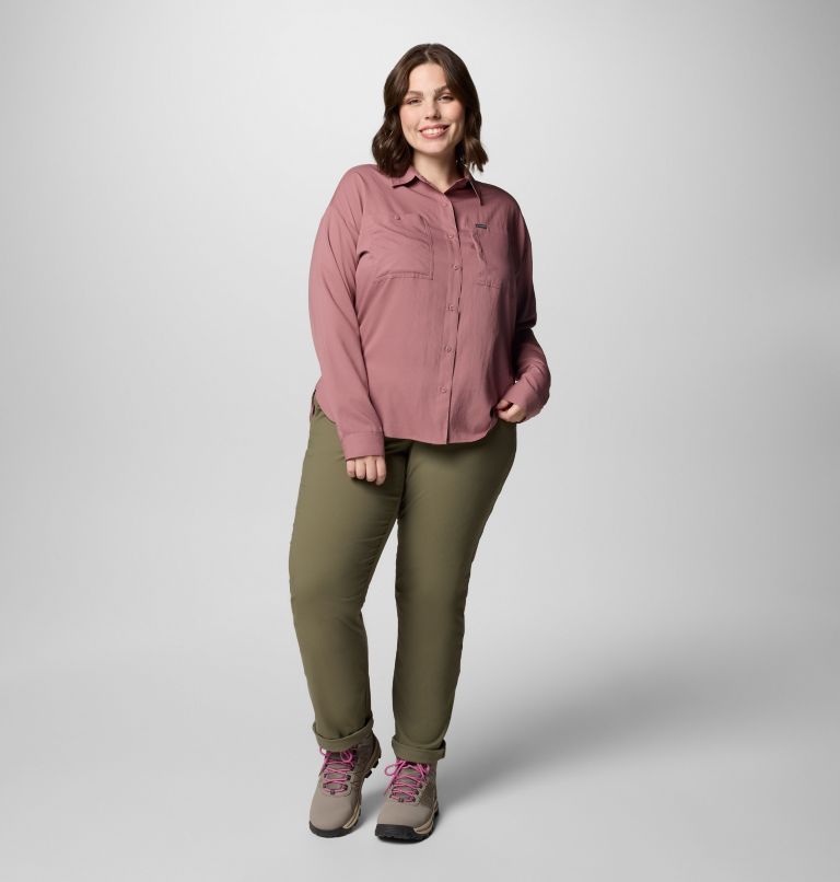 Women's Silver Ridge Utility Long Sleeve Shirt - Plus Size, Color: Fig, image 5