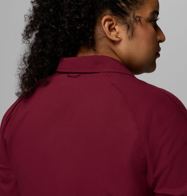 Women's Silver Ridge Utility Long Sleeve Shirt - Plus Size, Color: Rich Wine, image 7