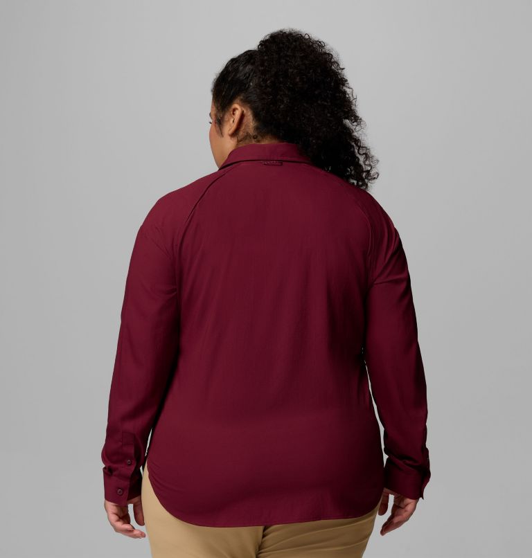 Women's Silver Ridge Utility Long Sleeve Shirt - Plus Size, Color: Rich Wine, image 3