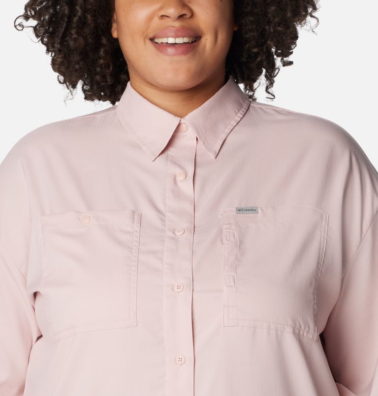 Thumbnail: Silver Ridge Utility LS Shirt | 626 | 1X, Color: Dusty Pink, image 4