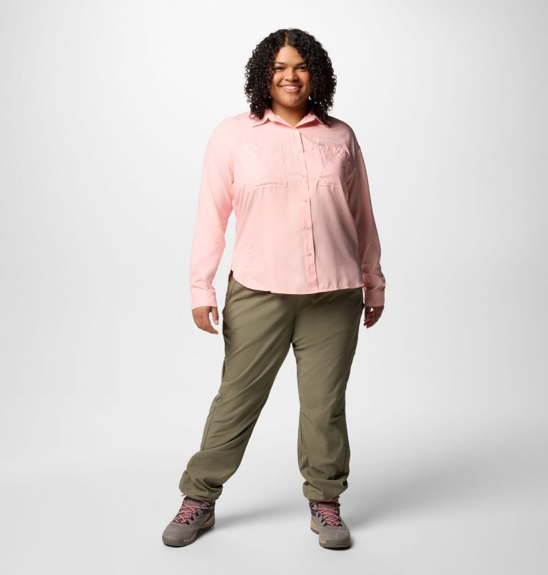 Women's Silver Ridge Utility Long Sleeve Shirt - Plus Size, Color: Pink Sand, image 7