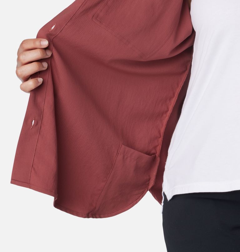 Women's Silver Ridge Utility Long Sleeve Shirt - Plus Size, Color: Beetroot, image 5