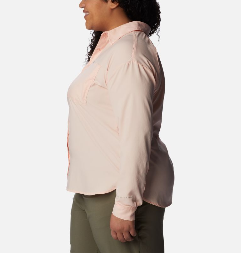 Women's Silver Ridge Utility Long Sleeve Shirt - Plus Size, Color: Peach Blossom, image 3