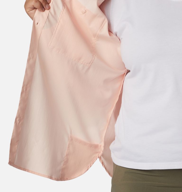 Thumbnail: Women's Silver Ridge Utility Long Sleeve Shirt - Plus Size, Color: Peach Blossom, image 6