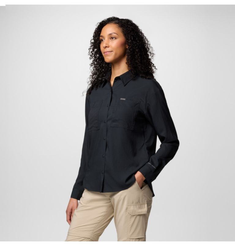 Women's Silver Ridge Utility Shirt, Color: Black, image 3