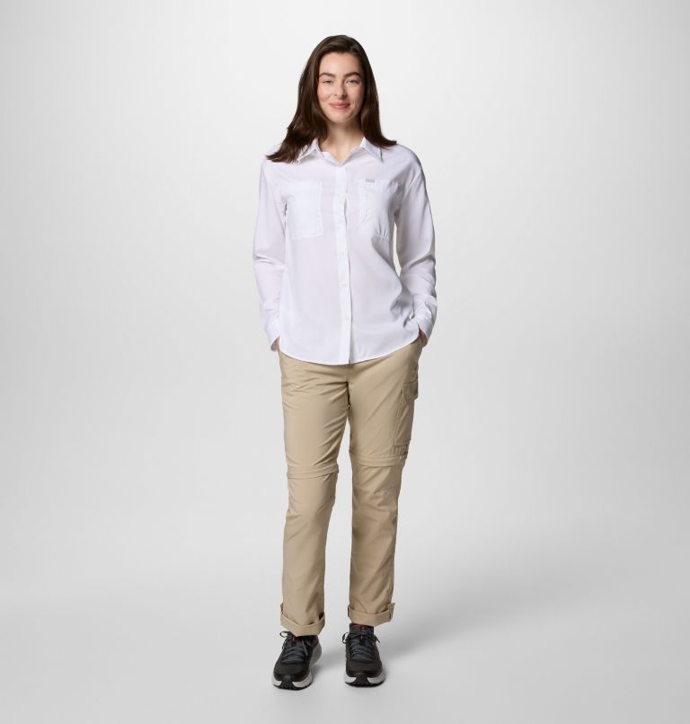 Women's Silver Ridge Utility Long Sleeve Shirt, Color: White, image 6