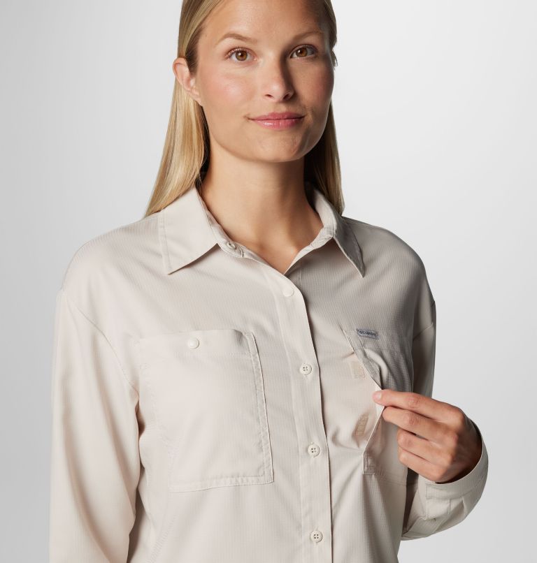 Women's Silver Ridge Utility Long Sleeve Shirt, Color: Dark Stone, image 5