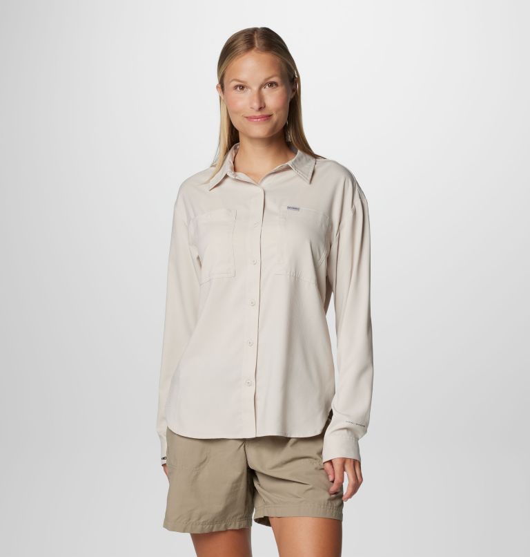 Women's Silver Ridge Utility Long Sleeve Shirt, Color: Dark Stone, image 1