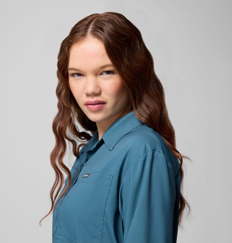 Women's Silver Ridge Utility Long Sleeve Shirt, Color: Everblue, image 5