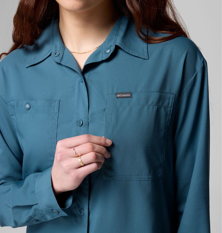 Women's Silver Ridge Utility Long Sleeve Shirt, Color: Everblue, image 6