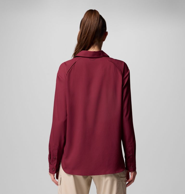 Women's Silver Ridge Utility Long Sleeve Shirt, Color: Rich Wine, image 3