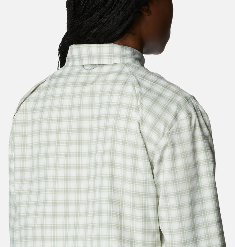 Women's Silver Ridge Utility Patterned Long Sleeve Shirt, Color: White, Peak Plaid, image 7