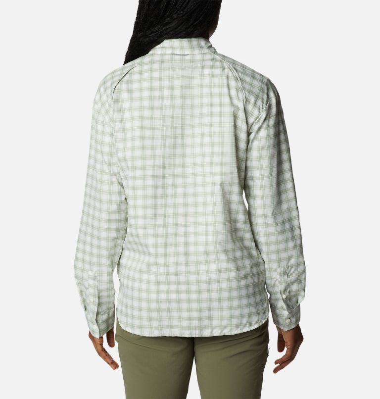 Women's Silver Ridge Utility Patterned Long Sleeve Shirt, Color: White, Peak Plaid, image 2