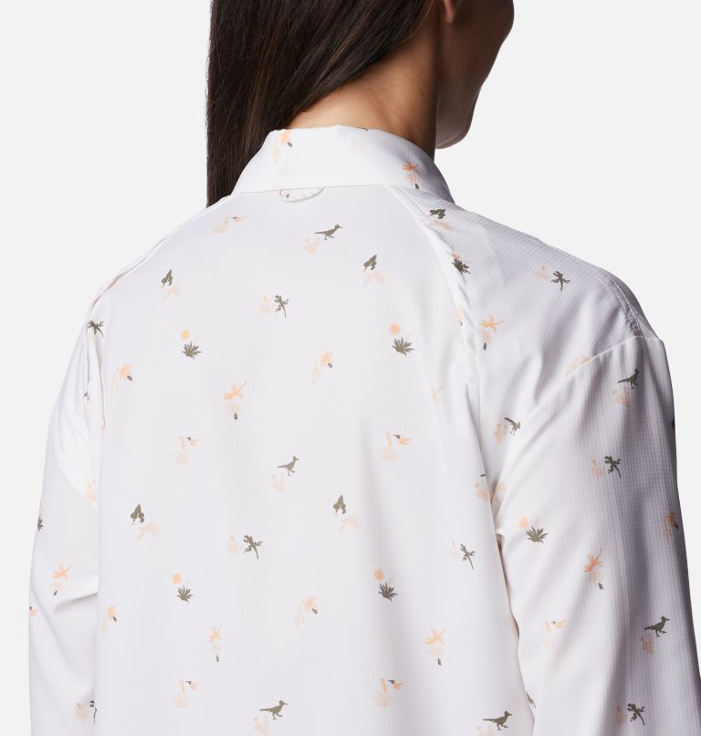 Women's Silver Ridge Utility Patterned Long Sleeve Shirt, Color: White, Baja Blitz, image 5
