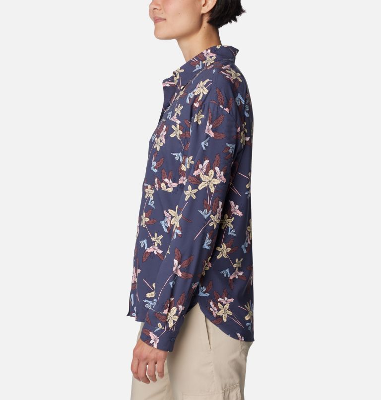 Chemise à manches longues avec motif Silver Ridge Utility Femme, Color: Nocturnal Tiger Lilies, image 3