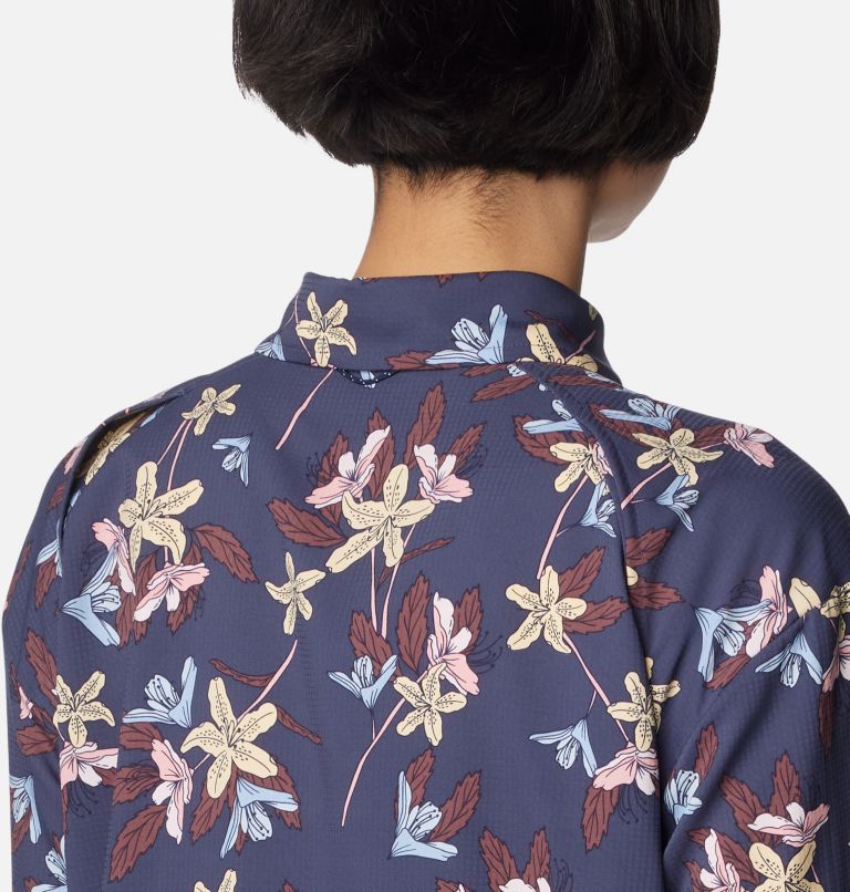 Chemise à manches longues avec motif Silver Ridge Utility Femme, Color: Nocturnal Tiger Lilies, image 5