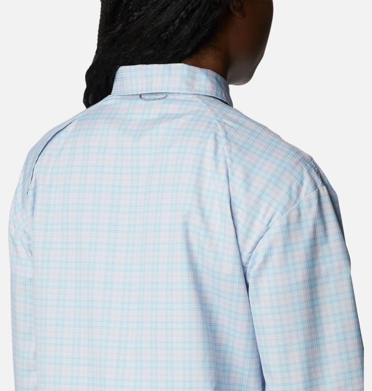 Women's Silver Ridge Utility Patterned Long Sleeve Shirt, Color: Purple Tint, Peak Plaid, image 6