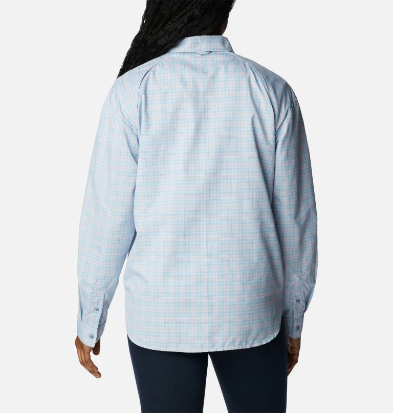 Women's Silver Ridge Utility Patterned Long Sleeve Shirt, Color: Purple Tint, Peak Plaid, image 2