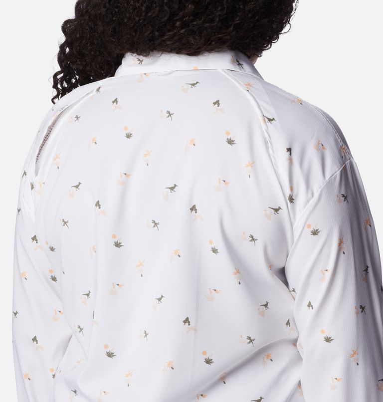 Women's Silver Ridge Utility Patterned Long Sleeve Shirt - Plus Size, Color: White, Baja Blitz, image 5