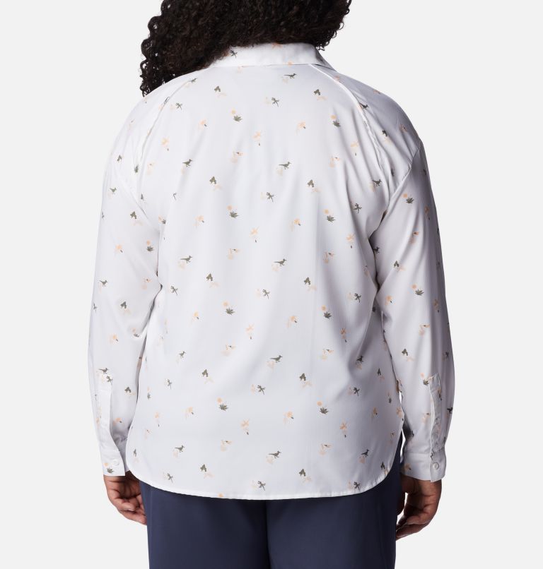 Women's Silver Ridge Utility Patterned Long Sleeve Shirt - Plus Size, Color: White, Baja Blitz, image 2