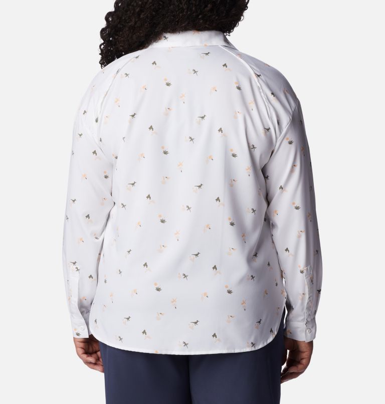Thumbnail: Women's Silver Ridge Utility Patterned Long Sleeve Shirt - Plus Size, Color: White, Baja Blitz, image 2