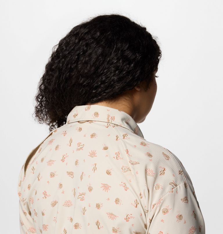 Women's Silver Ridge Utility Patterned Long Sleeve Shirt - Plus Size, Color: Dark Stone Deserted, image 5