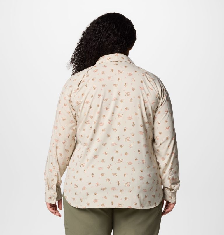 Women's Silver Ridge Utility Patterned Long Sleeve Shirt - Plus Size, Color: Dark Stone Deserted, image 2