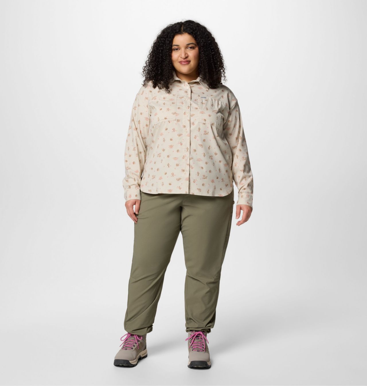 Women's Silver Ridge™ Utility Patterned Long Sleeve Shirt - Plus Size | 279 | 2X 7