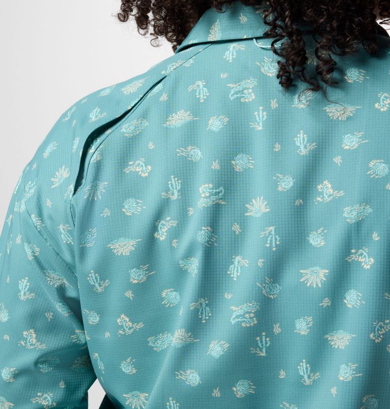 Women's Silver Ridge Utility Patterned Long Sleeve Shirt - Plus Size, Color: Teal Deserted, image 6