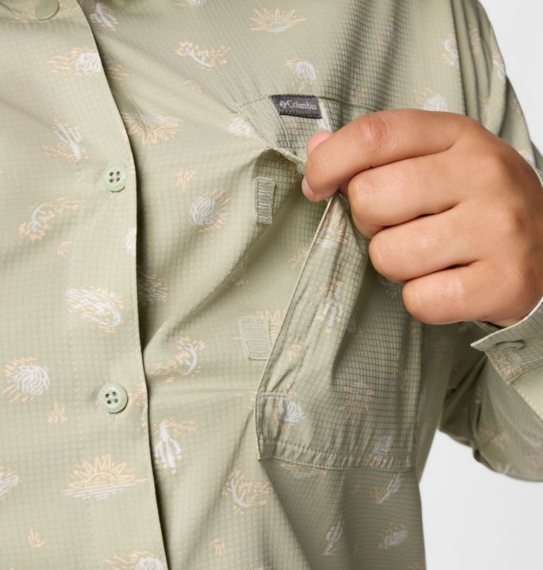 Women's Silver Ridge Utility Patterned Long Sleeve Shirt - Plus Size, Color: Safari Deserted, image 6